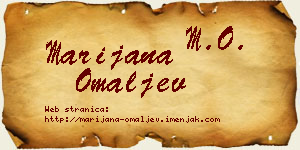 Marijana Omaljev vizit kartica